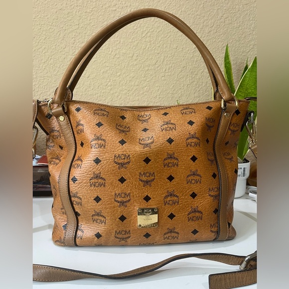 MCM COGNAC VISETOS 2 WAY BAG - Picture 1 of 16
